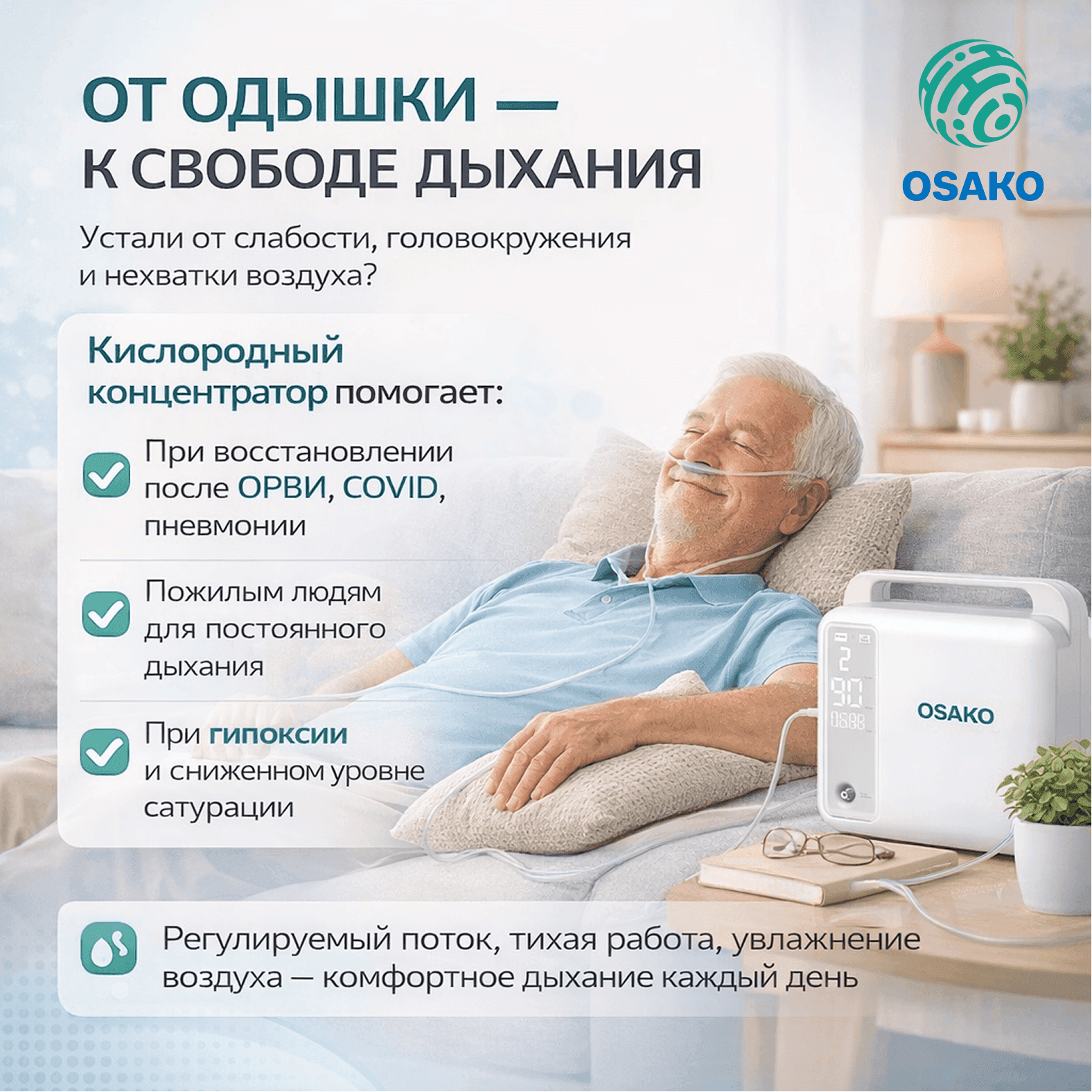 Кислородные концентраторы OSAKO 111W миниатюра 2